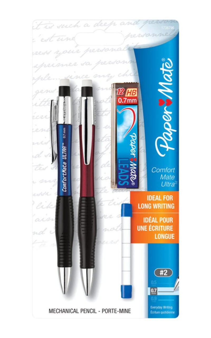 Paper Mate Comfortmate Ultra 0.7mm Mechanical Pencil Starter Set, 6-Packs of 2, 12 Total Pencils - Image 3